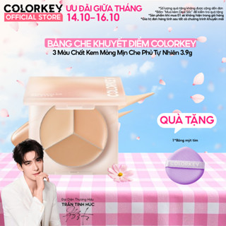 Bảng Kem Che Khuyết Điểm COLORKEY 3 Màu Chất Kem Mỏng Mịn Che Phủ Tự Nhiên 3.9g