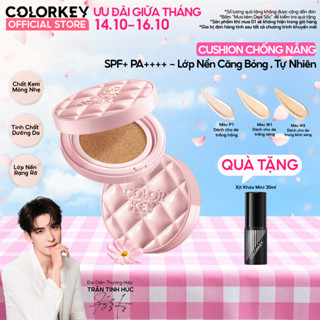 Cushion Chống Nắng SPF 50+ PA++++ COLORKEY Kẻ Ô Hồng, Mỏng Nhẹ Giữ Lớp Make-Up Lâu Trôi 11g