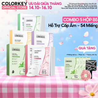 Combo 5 Hộp  Mặt Nạ Giấy COLORKEY LUMINOUS Vitamin B5 Giúp Cấp Ẩm Cho Da Mịn Màng 10 miếng/hộp