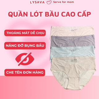  Quần lót mẹ bầu mỏng nhẹ Lysava quần chip bầu chất lụa băng mát mẻ đũng kháng khuẩn Bigsize QL10 