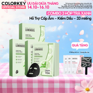 Combo 3 Hộp Mặt Nạ Dưỡng Da COLORKEY LUMINOUS Hỗ Trợ Cấp Ẩm Cho Da Mịn Màng 10 miếng/hộp