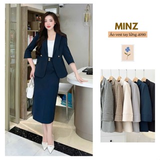  Áo Vest Tay Lửng MINZ STORE Mã 4090 Thiết Kế 2 Túi Phong Cách Công Sở 