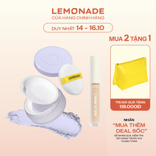 Combo Lemonade Phấn Phủ Supermatte NoMakeup Loose Powder 9g và Kem che khuyết điểm Matte Addict Concealer 3g