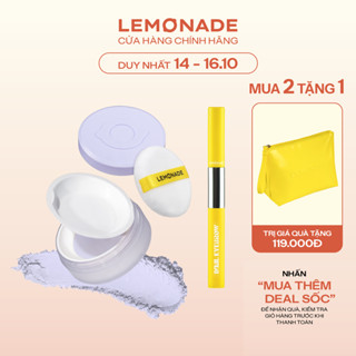 Combo Lemonade Phấn Phủ Supermatte No Makeup Loose Powder 9g & Chì kẻ mày 2 đầu Lemonade Dual Eyebrow