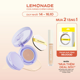 Combo Lemonade Phấn Nước Supermatte No Makeup Cushion 15g,Kem Che Khuyết Điểm Matte Addict Concealer 3g
