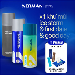 Xịt khử mùi nam giới hương nước hoa Good Day, First Date, Ice Storm Nerman 100ml