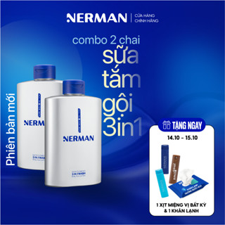 Sữa tắm gội nam giới hương nước hoa Gentleman 3 in 1 Nerman 350ml