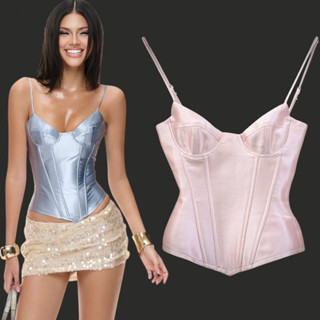  597 - Set Áo Hai Dây Corset + Chân Váy Kim Sa Cao Cấp 