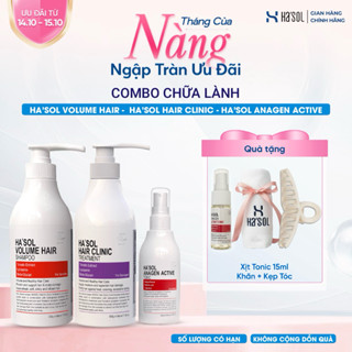 Combo Chữa Lành Phục Hồi Tóc Khô Xơ Hư Tổn Dưỡng Tóc Suôn Mượt Chắc Khoẻ (Dầu Gội Cam + Kem Ủ Tóc Tím + Xịt Mọc Tóc)