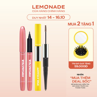 Combo Lemonade Bút kẻ mắt SuperNatural Eyeliner 1g và Chì kẻ mày 2 đầu Lemonade Dual Eyebrow 2.75g