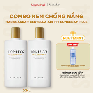 Bộ đôi Kem Chống Nắng Vật Lí SKIN1004 Madagascar Centella Air-Fit Suncream Plus SPF50+PA++++ 50ml