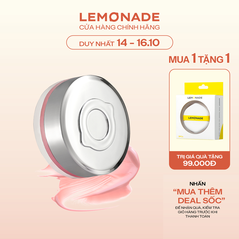 Má hồng Lemonade căng bóng dạng phấn nước thuần chay Mirror Mirror Blush Cushion 8g