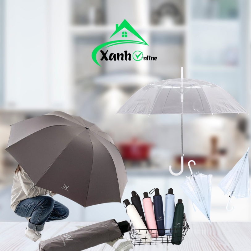 Ô Dù Trong Suốt Che Nắng Mưa Phong Cách Hàn Quốc GD51 - Ô Chống Tia UV Gấp Gọn Che Mưa Nắng