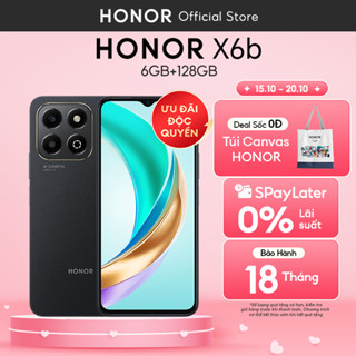 Điện thoại Honor X6b 6GB+128GB | Pin 5200mAh, Camera 50MP AI, tần số quét 90Hz | BH 18 Tháng Hàng Chính Hãng