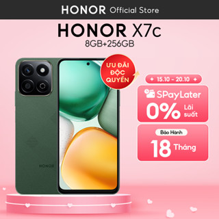 Điện thoại di động Honor X7c 8GB + 256GB | Pin 6000mAh | Camera 108MP| Loa kép | Kháng nước IP64 | BH 18 Tháng