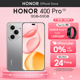 Điện Thoại Honor 400 Pro 5G 12GB + 512GB| AI Camera 200MP, Sạc Nhanh 100W | Snapdragon 8 Gen 3 | BH 24 Tháng