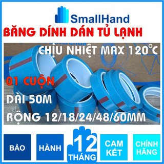   Hàng xịn - Rộng từ 12mm-60mm  Băng dính chịu nhiệt Pet Acrylic xanh da trời – Dán tủ lạnh điều hoà 