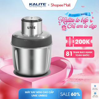 Máy xay thịt Unie UE-226, máy xay 2 CỐI INOX kèm trục bóc hành tỏi, đánh ruốc, công suất 300W - bảo hành 12 tháng