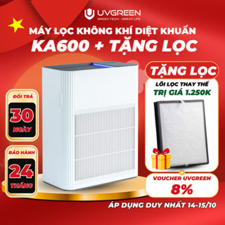 [UVG] [TẶNG LỌC 1.250K] Máy Lọc Không Khí Diệt Khuẩn UVGREEN KA600 60m2, Công Nghệ UVC Led Và ION ÂM, Lọc Khói, Bụi Mịn