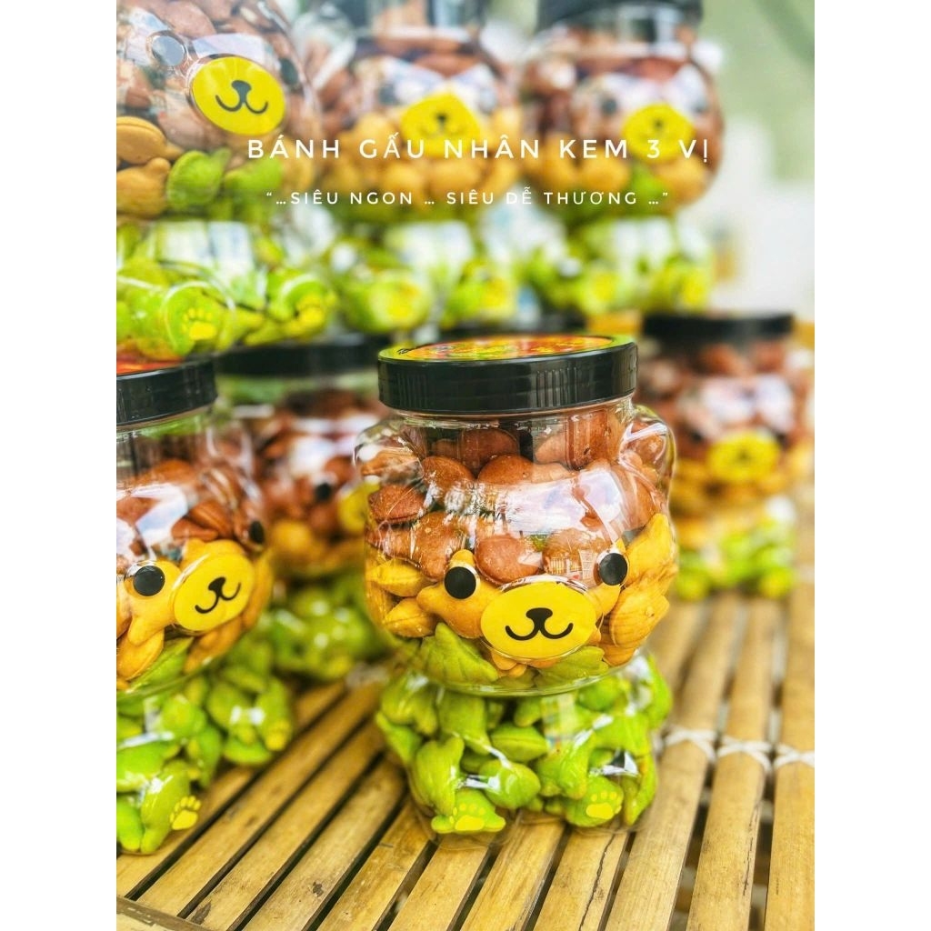 BÁNH GẤU NHÂN KEM MIX 3 VỊ