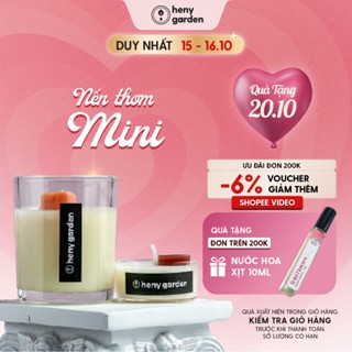 Nến Thơm Heny Garden Mini Cho Làm Việc Và Phòng Nhỏ Mùi Hương Dễ Ngủ, Thư Giãn