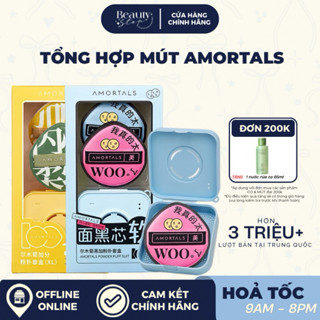   HỎA TỐC  Set 2 Bông Mút Tán Nền AMORTALS Rubycell Size XL Kèm Hộp Đựng Tiện Lợi 