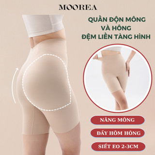 Quần Độn Mông Và Hông Đệm Liền 3in1 Nịt Bụng Dưới Siết Eo Tự Nhiên Nịt Đùi Không Lộ Thông Thoáng Moorea QD14 