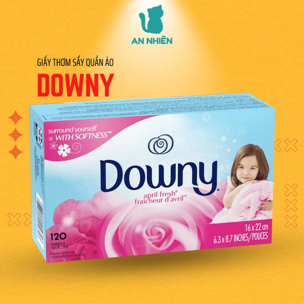 Giấy thơm sấy quần áo Downy April Fresh hộp 120 tờ