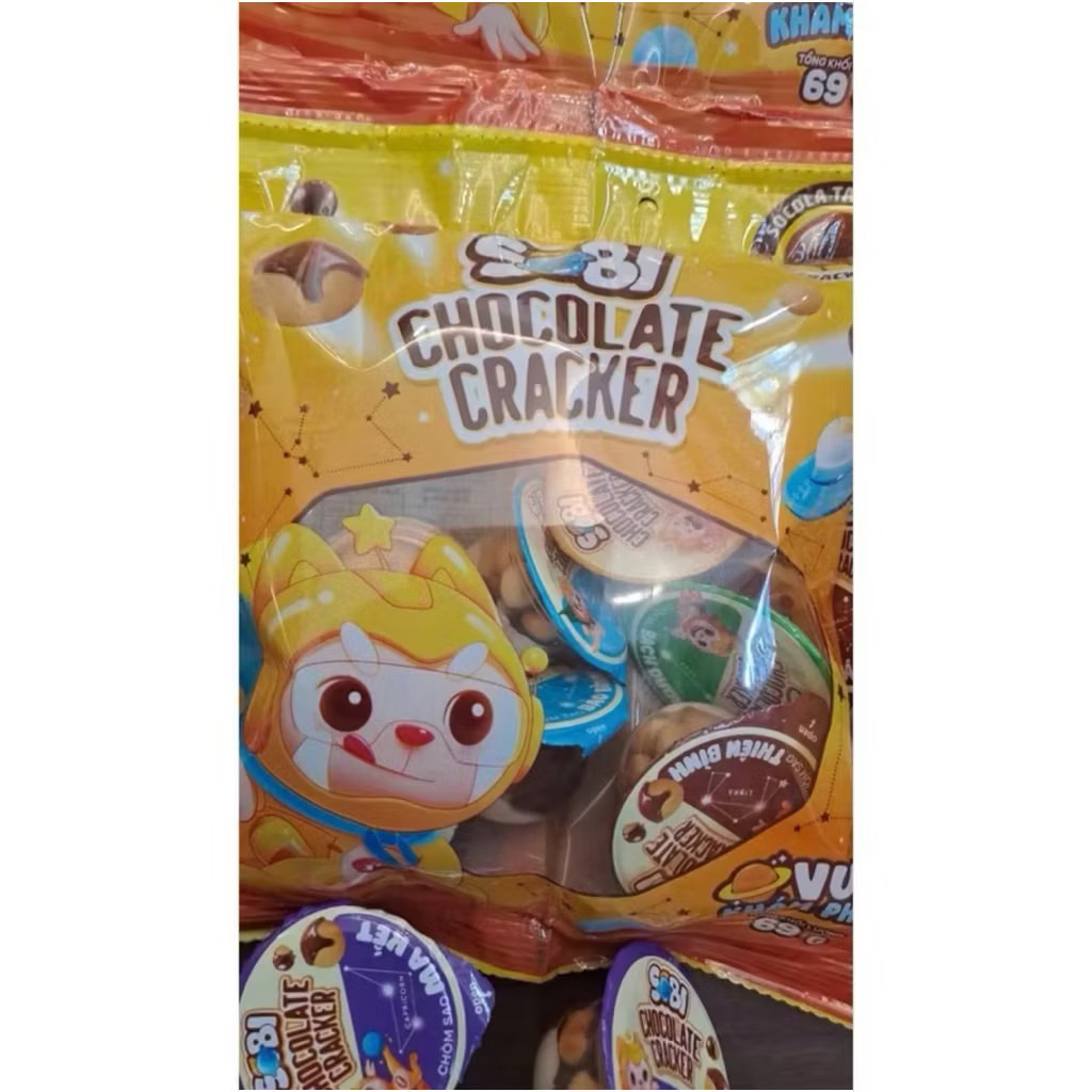Bánh Sobi Cracker & Chocolate 320 Gam – Bánh Giòn, Hương Vị Socola Ngọt Ngào, Thơm Lừng