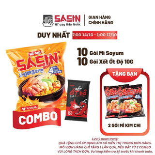 Mì cay Sasin vị soyum (Combo 10 gói mì soyum + 10 gói xốt ớt độ) BSET0113
