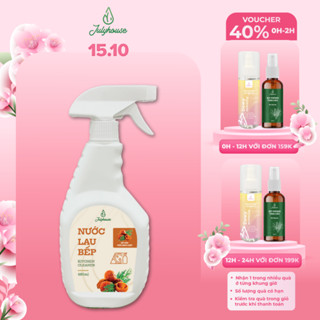 Xịt lau bếp đa năng JULYHOUSE 480ml chiết xuất Bồ Hòn và tinh dầu Trắc Bách Diệp sạch vết bẩn, dịu da tay