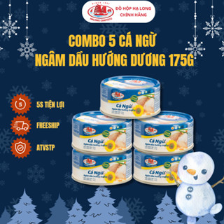 Combo 5 Hộp Cá Ngừ Ngâm Dầu Hướng Dương - Đồ Hộp Hạ Long