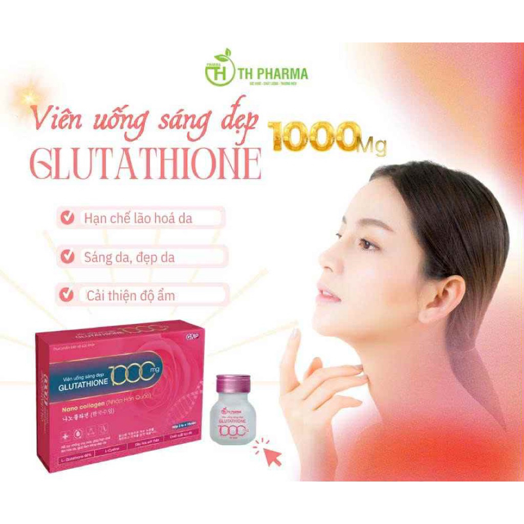 Viên Uống Sáng da GLUTATHIONE 1000mg hộp 30v