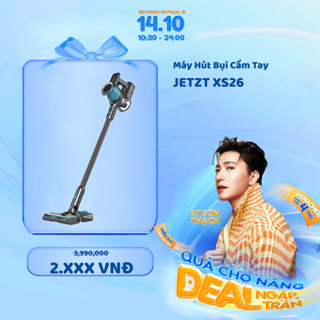 Máy hút bụi lau nhà cầm tay không dây 5in1 JETZT XS26 series, tặng kèm đầu hút bụi giường nệm + đầu lau nhà