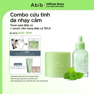 Bộ 2 sản phẩm Abib toner pad diếp cá và serum viên nang diếp cá TECA