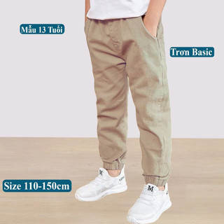  Quần Dài Jogger Kaki Túi Hộp Bé Trai Vải Co Giãn Nhẹ  Quần Dài Kaki Trẻ Em Form Jogger 