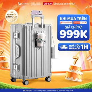 [HỎA TỐC] Vali du lịch Khung nhôm Bamozo size 28 chống xước, có khóa sập, bo góc chống va đập_9066
