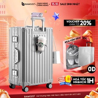 [HỎA TỐC] Vali khung nhôm khóa sập Bamozo size 20/24/28 inch cao cấp bo góc kim loại chống va đập_9066