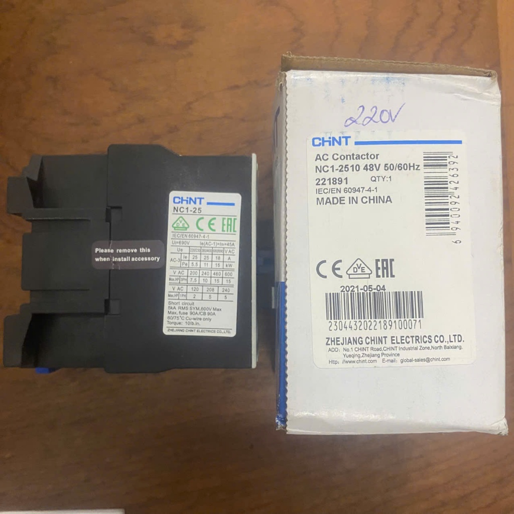 Khởi nồi hơi công nghiệp loại NC1-25 (45A) / NXC-25 (40A)