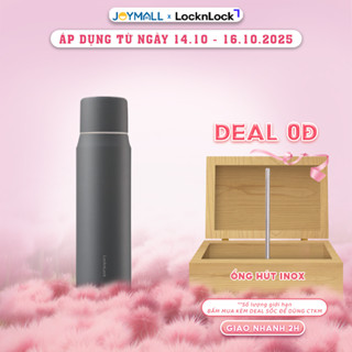 Bình giữ nhiệt LocknLock 505ml Maman Cup Vacuum Xám LHC1487GRY - Hàng chính hãng, nắp dùng làm cốc nước uống - JoyMall