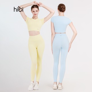 Set Đồ Tập Yoga Gym Hibi Sports H147 Áo Croptop Có Tay Kèm Mút Ngực, Vải Hi Fabric