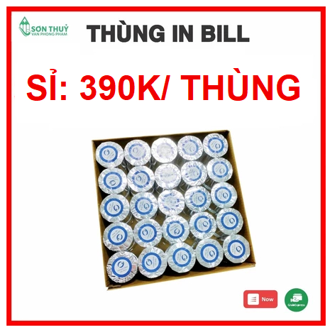 [XẢ KHO] THÙNG 50 CUỘN GIẤY IN BILL K80x80 - GIẤY IN HÓA ĐƠN 80MM / GIẤY IN NHIỆT K80