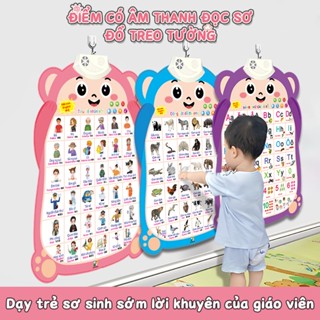 Tranh treo tường ba ngôn ngữ cho bé phát âm học chữ đánh vần đồ chơi giáo dục sớm thông minh