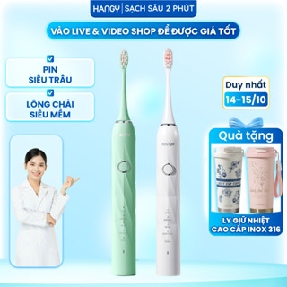 Bàn chải điện HANGY HY23 Pro Nâng Cấp siêu sóng âm làm trắng răng. Bảo hành 2 năm
