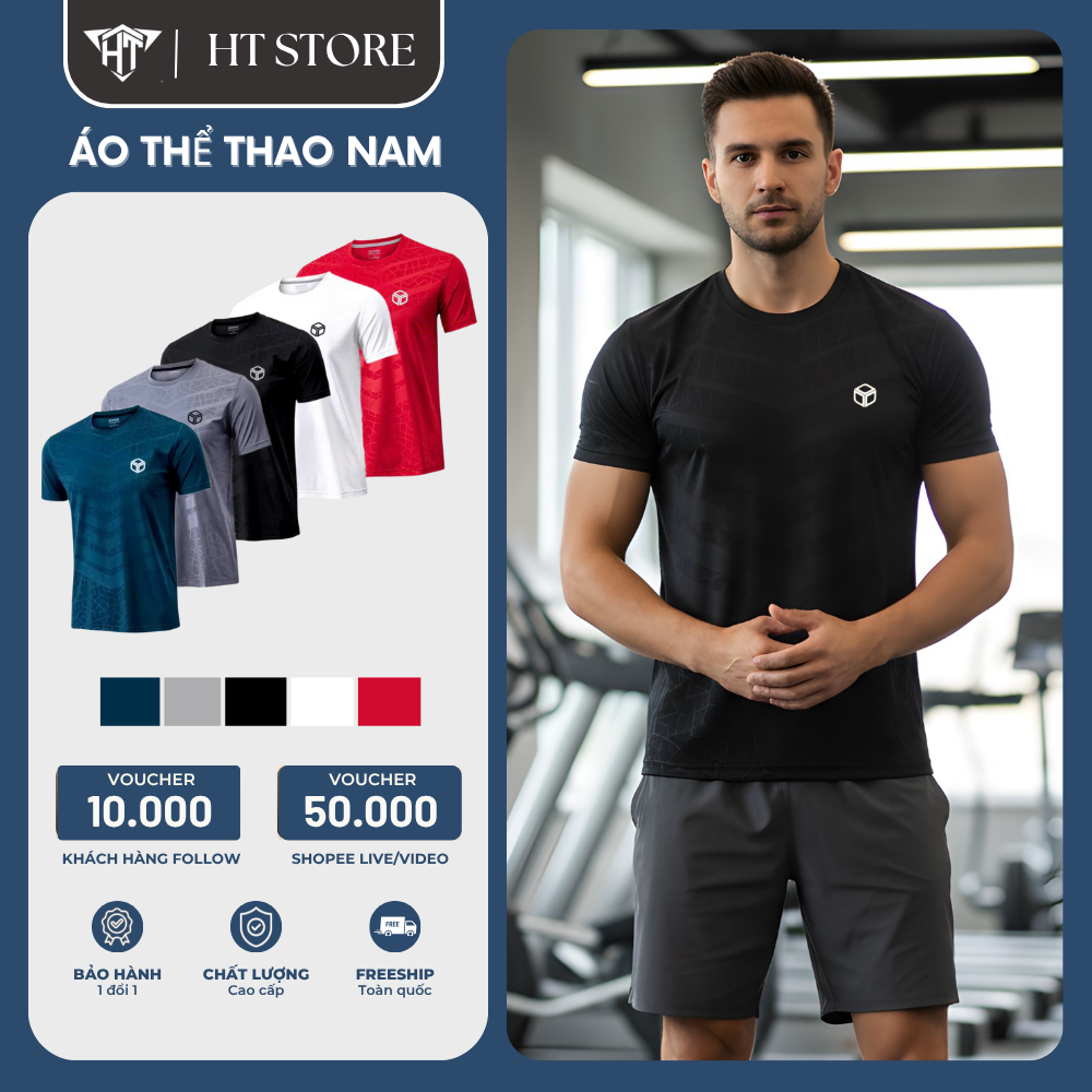 Combo 3 Áo Cộc Tay Nam, Aó Phông Cổ Tròn, Chất Thun Lạnh Thể Thao Nam, Co Giãn 4 Chiều, Kết Hợp Mặc Đi Tập Và ở Nhà