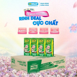 Sữa ca cao mầm lúa mạch đen VPMilk Nutrimalt 180ml (thùng 48 hộp)
