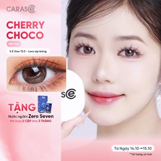 Kính áp tròng khoá ẩm 8H 3 Tháng Màu Nâu Trầm Tự Nhiên CARASE, Lens cận B CHERRY CHOCO (1 bên mắt)