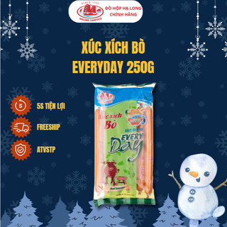  Xúc Xích Bò Tiệt Trùng Everyday 25g x 10 cây túi - Đồ Hộp Hạ Long 