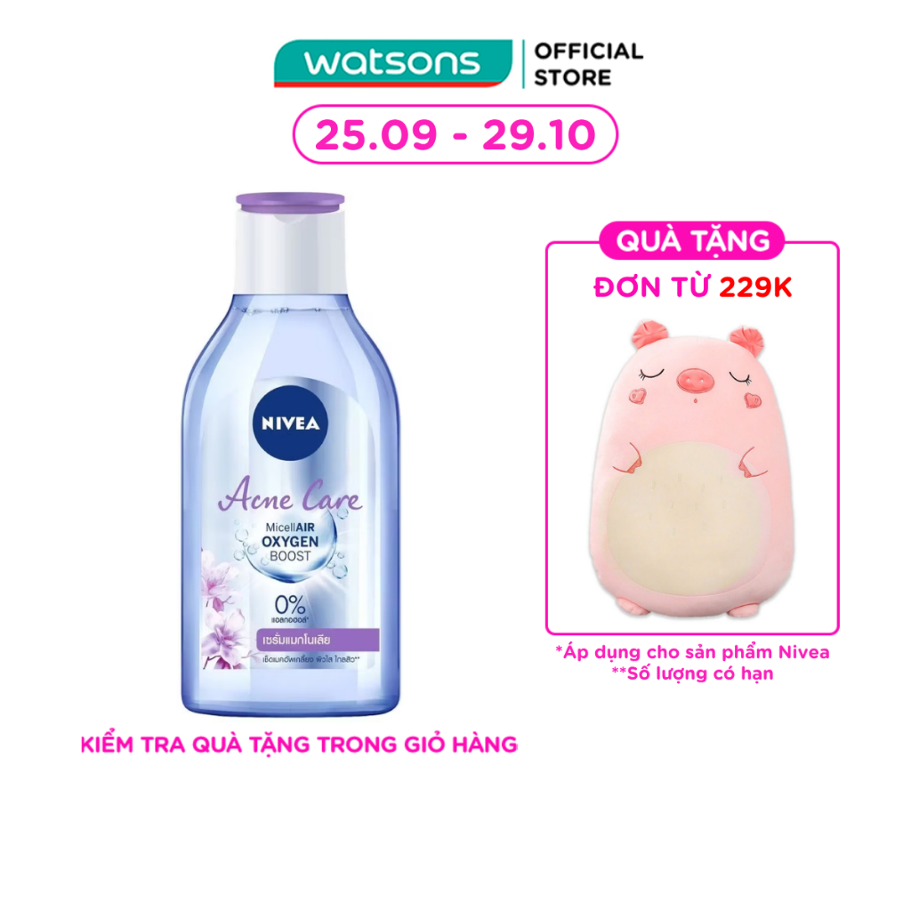 Nước Tẩy Trang Nivea Acne Care Chăm Sóc Da Mụn Dành Cho Da Mụn, Dễ Nổi Mụn 400ml