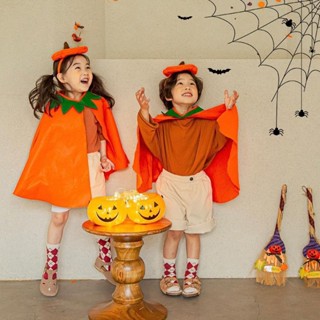  Sét bộ đồ hoá trang bí ngô halloween cho bé hoá trang bí ngô kèm mũ bí ngô cực kỳ cute cho bé 